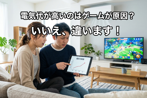 「電気代が高いのはゲームのせい？」怒る妻をデータでなだめる、ゲーマー旦那の生存戦略