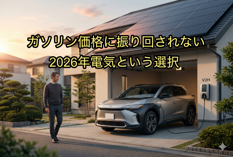 もうガソリン代に振り回されない。2026年EVが「特別な車」から「当たり前」に変わっていく理由