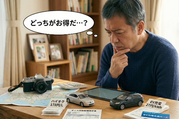 【家計のリアル】2026年版：ガソリン車とEV、維持費はどっちが安い？