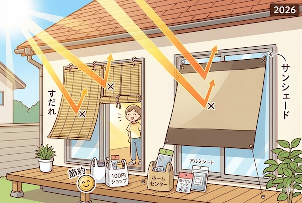 夏の電気代を1,000円で守る！100均・ホムセンで買える「最強の遮熱アイテム」活用術