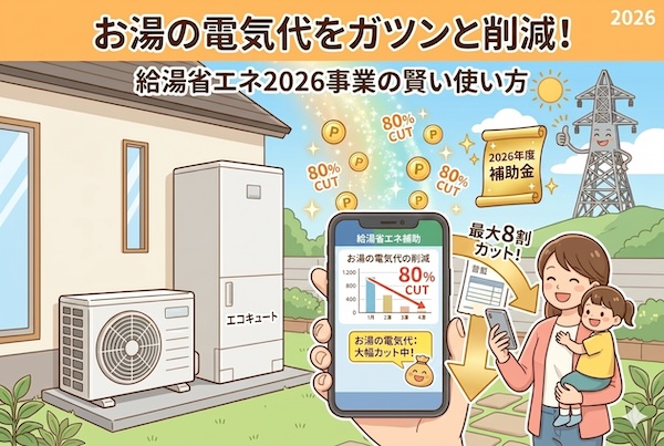 お湯を沸かす電気代を最大8割カット！「給湯省エネ2026事業」の賢い使い方