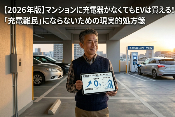 マンションに充電器がなくてもEVは買える！2026年版「充電難民」にならないための現実的処方箋