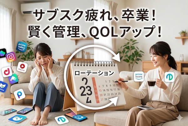 【節約術】もう「サブスク疲れ」しない！賢く入会・退会するための自分ルール作り｜2026年最新版