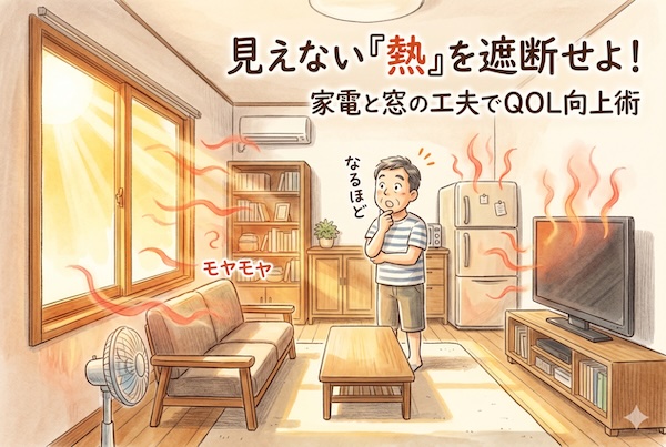 エアコンの効きが悪い原因は「見えない熱？」家電の配置と窓の工夫で電気代を下げるQOL向上術
