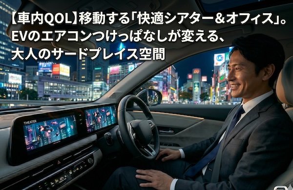 EVなら叶う！エアコンつけっぱなしで「快適シアター＆オフィス」大人のサードプレイス空間