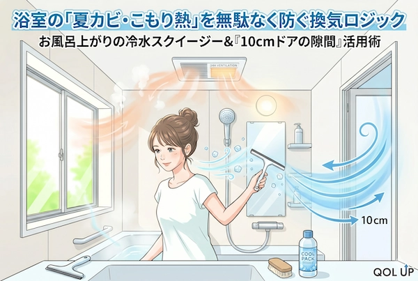 換気扇の24時間つけっぱなしは正解？夏の浴室カビと「モワッと熱気」を最小コストで防ぐ方法