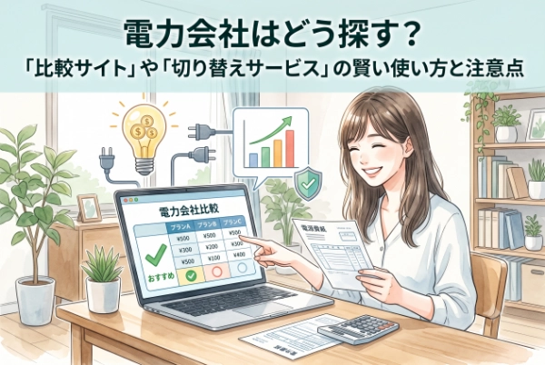 電力会社はどう探す？「比較サイト」や「切り替えサービス」の賢い使い方と注意点
