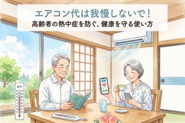 エアコン代は我慢しないで！高齢者の熱中症を防ぐ、健康を守るための上手な使い方
