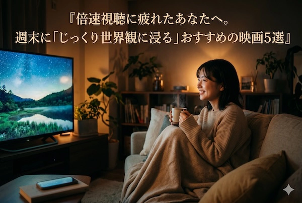 倍速視聴に疲れたあなたへ。週末に「じっくり世界観に浸る」おすすめの映画5選