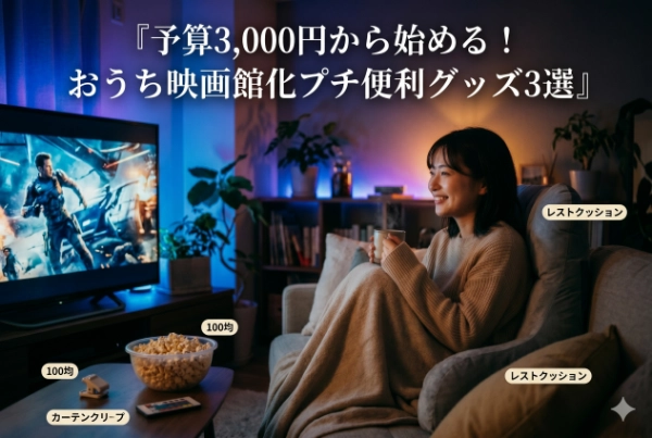 予算3,000円から始める！いつもの部屋を「おうち映画館」に変えるプチ便利グッズ