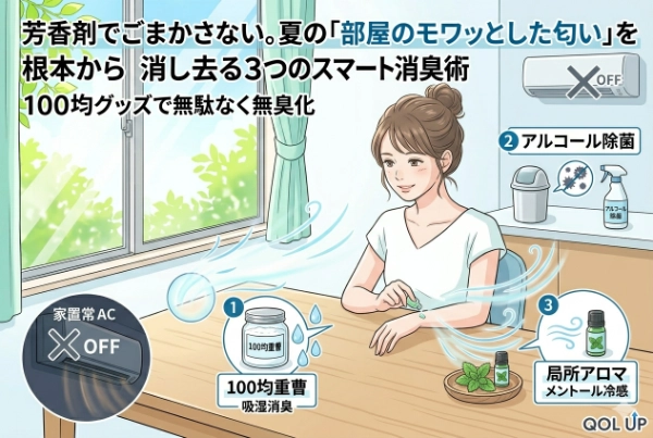 芳香剤でごまかさない。夏の部屋のモワッとした匂いを根本から消し去る3つのスマート消臭術