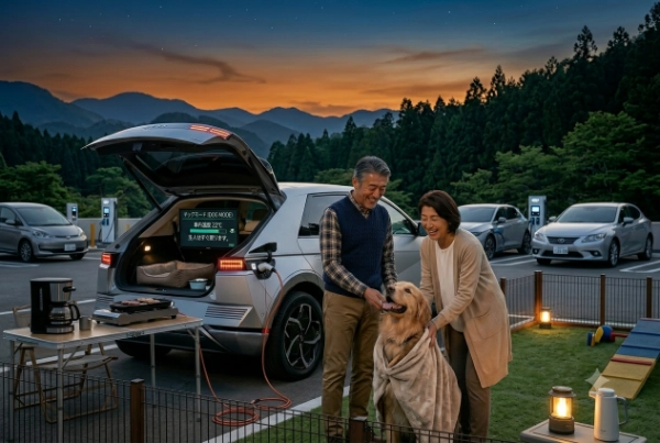 愛犬の車酔いが消える？2026年版・EVの「ドッグモード」で行くストレスフリーな家族旅行のリアル