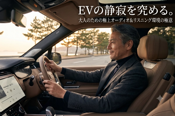 EVがもたらす「静寂」の贅沢。40代から愉しむ、音にこだわる新しい車の過ごし方