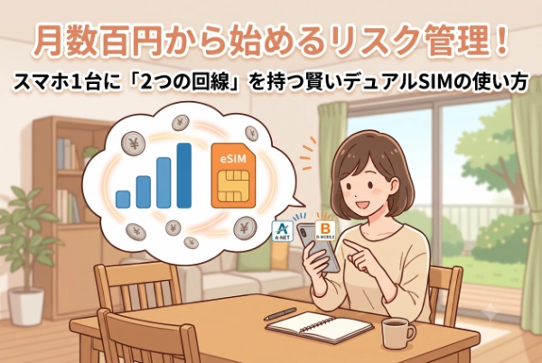 月数百円から始めるリスク管理！スマホ1台に2つの回線を持つ賢いデュアルSIMの使い方