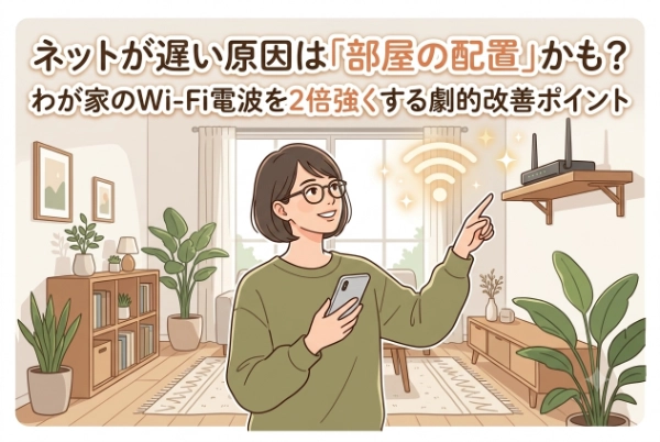 ネットが遅い原因は「部屋の配置」かも？わが家のWi-Fi電波を2倍強くする劇的改善ポイント