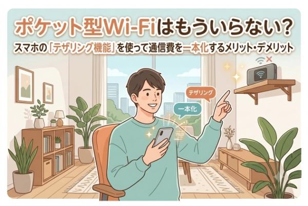 ポケットWiFiはもういらない？スマホのテザリング機能を使って通信費を一本化するメリット・デメリット