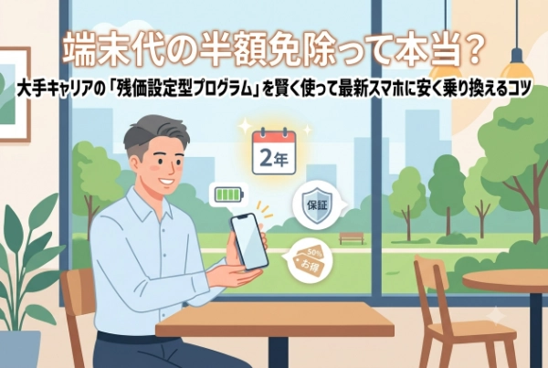 端末代の半額免除って本当？大手キャリアの残価設定型プログラムを賢く使って最新スマホに安く乗り換えるコツ
