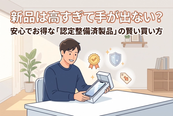 新品は高すぎて手が出ない…！メーカー認定の「整備済製品」でスマホ端末代を大きく抑える賢い買い方
